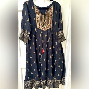 Cotton long embellished dress. *brand new*
